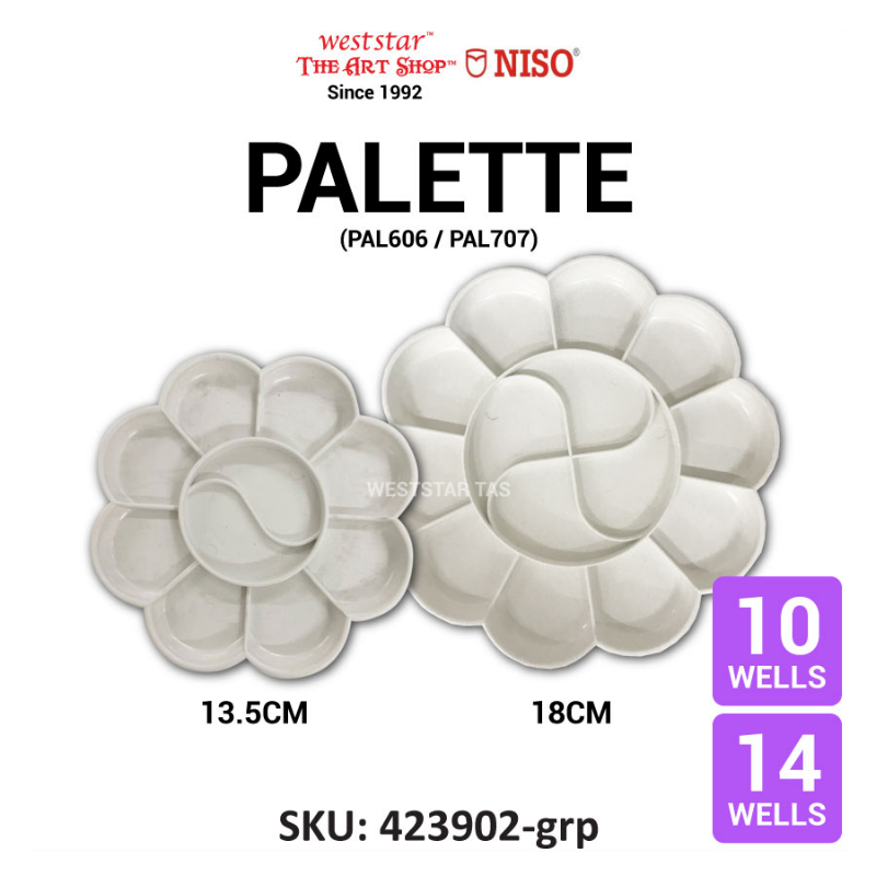 Niso Watercolor Palette (13.5cm / 18cm) (10wells / 14wells)