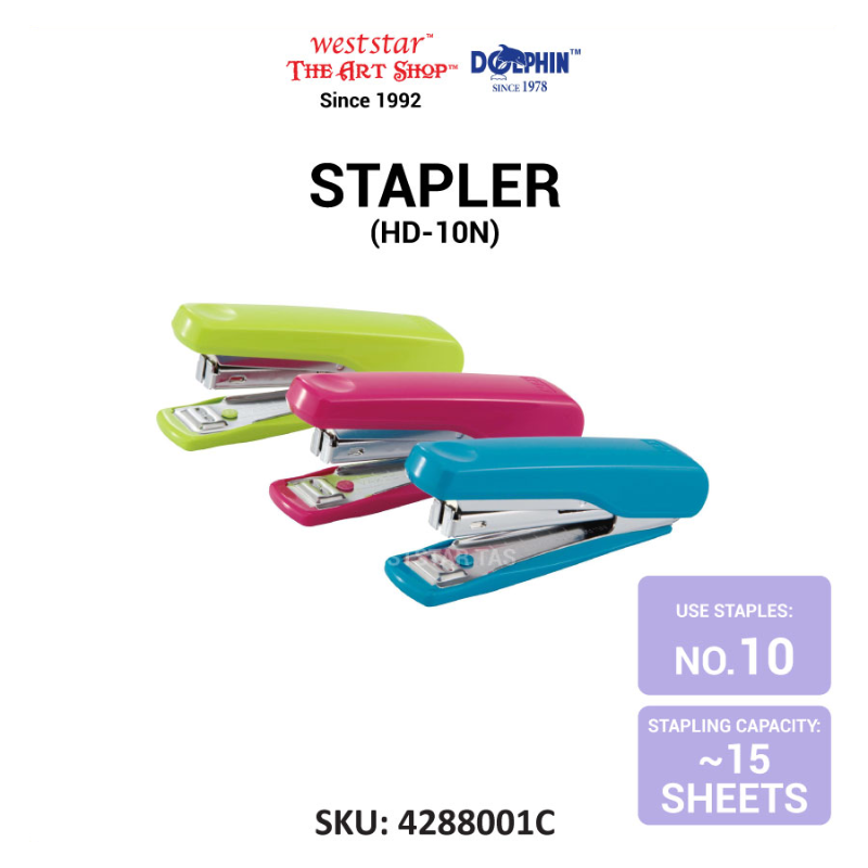 Max Stapler Ergonomic Max No.10 Stapler (HD-10N) Use Staples No.10 (2-15sheets)