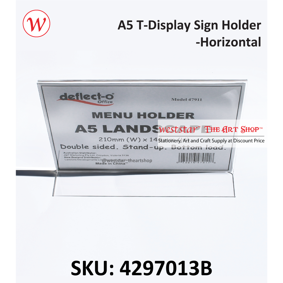 A5 T-Display Sign Holder -Horizontal