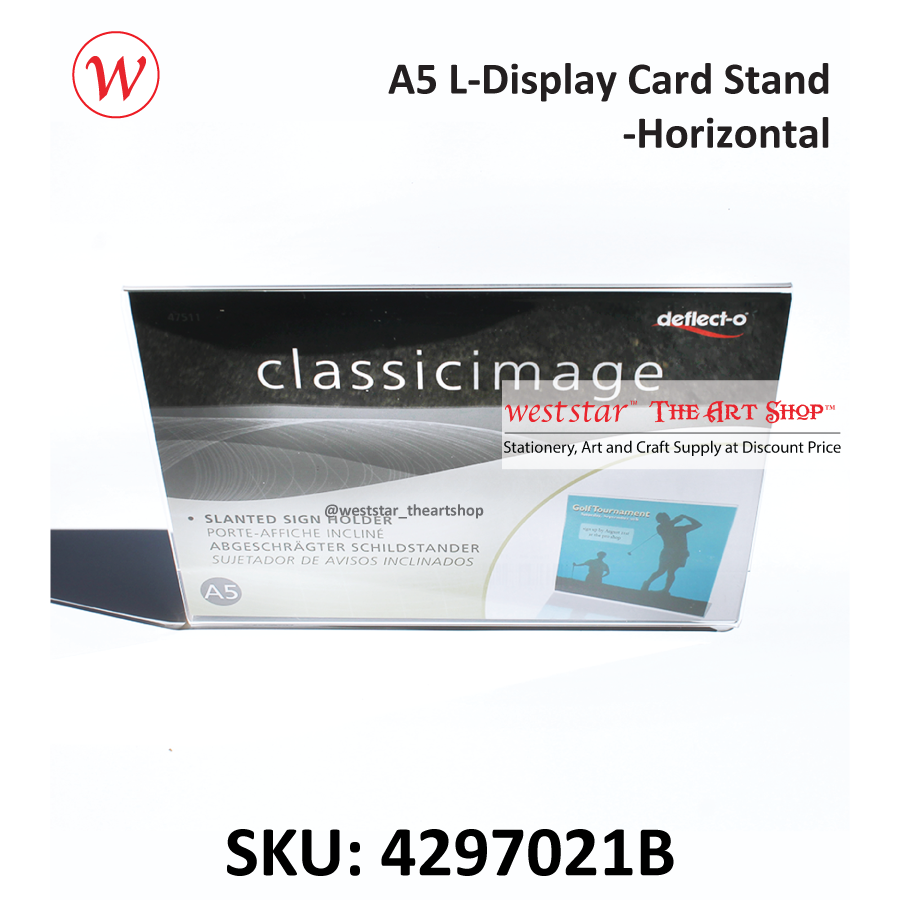 A5 L-Display Card Stand -Horizontal