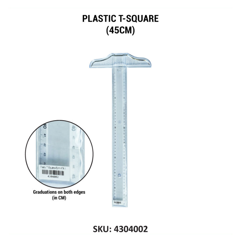 Plastic T-Square, Plastic T Square 45cm or 60cm