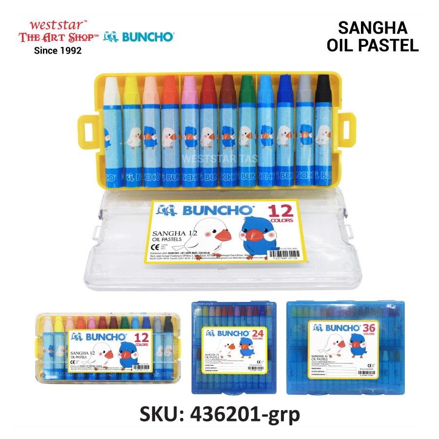 Buncho SANGHA Oil Pastel, Buncho Oil Pastel (12, 24, 36colors)