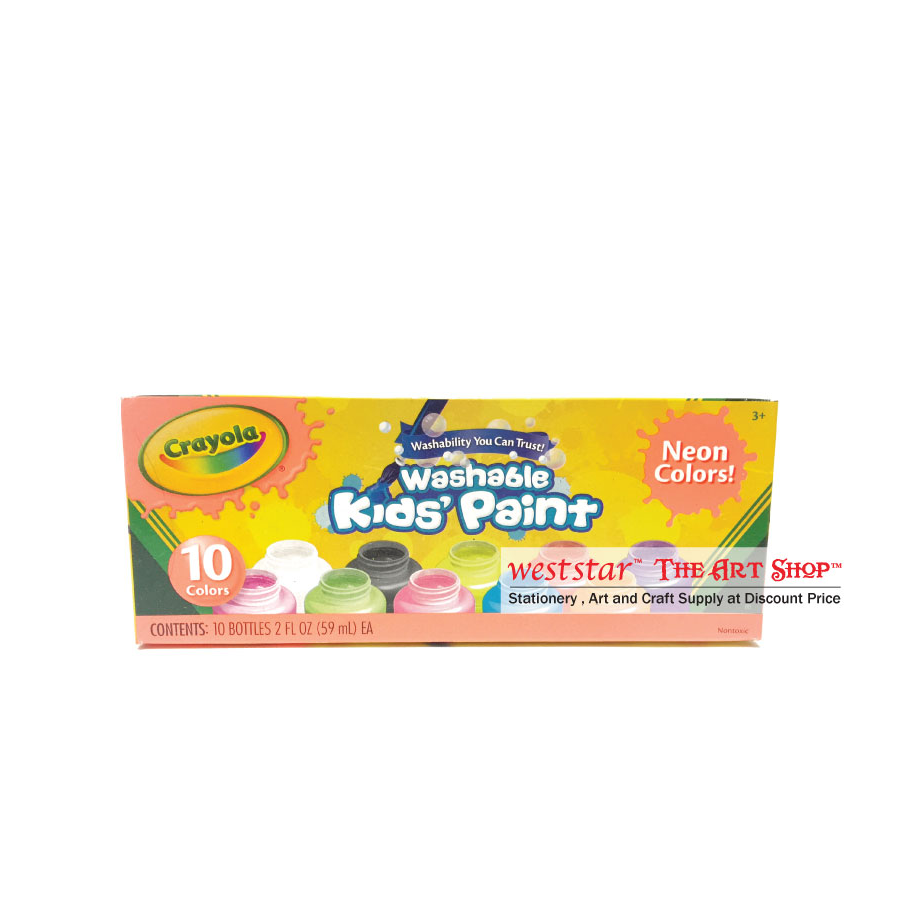 Crayola Washable Paint Neon 10pcs