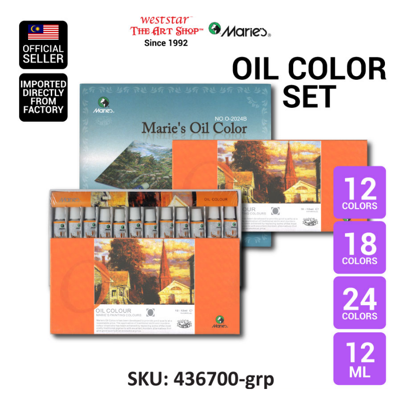 Marie's Oil Color Set | 12colors / 18colors / 24colors
