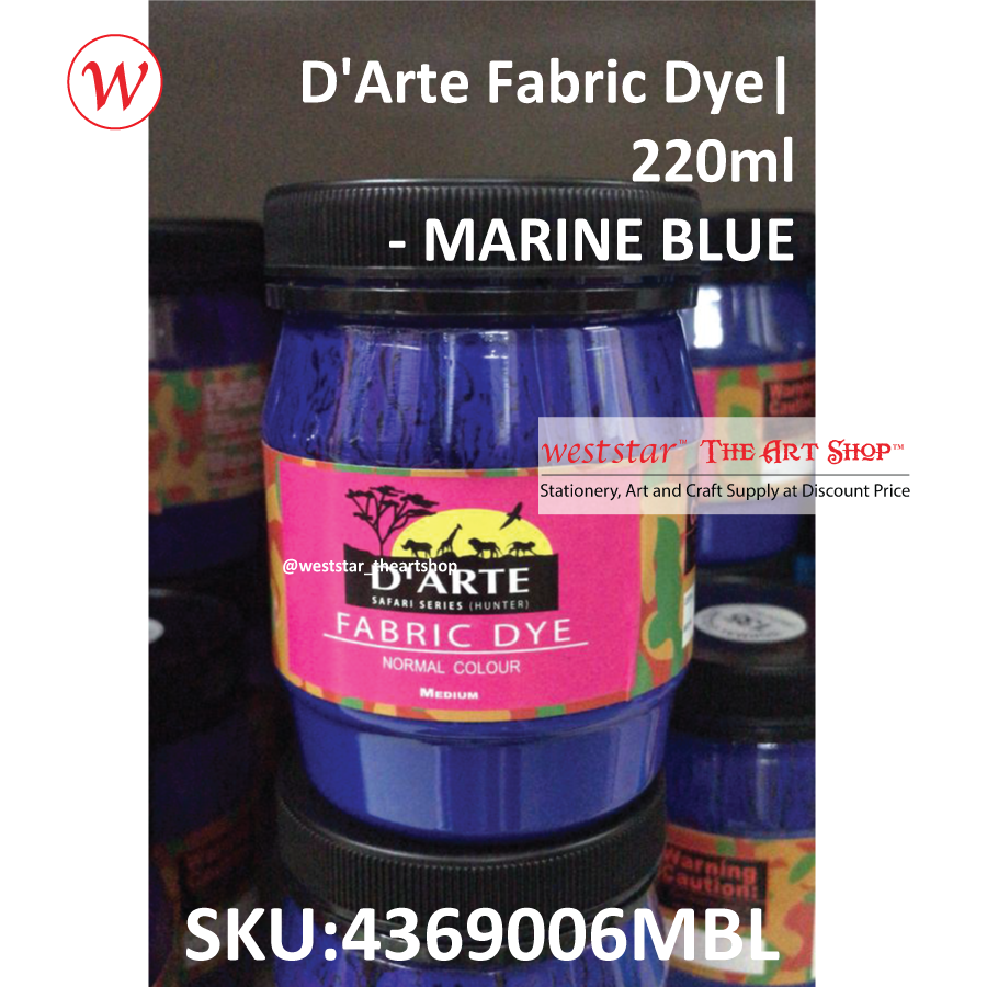 D'Arte Fabric Dye-220ml 16colors