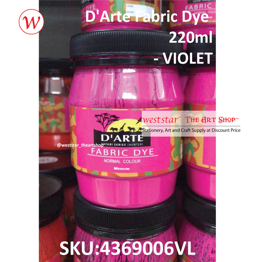 D'Arte Fabric Dye-220ml 16colors