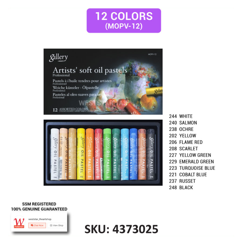 Mungyo Artists Soft Oil Pastel, Mungyo Oil Pastel 12colors, 24colors, 36colors, 48colors