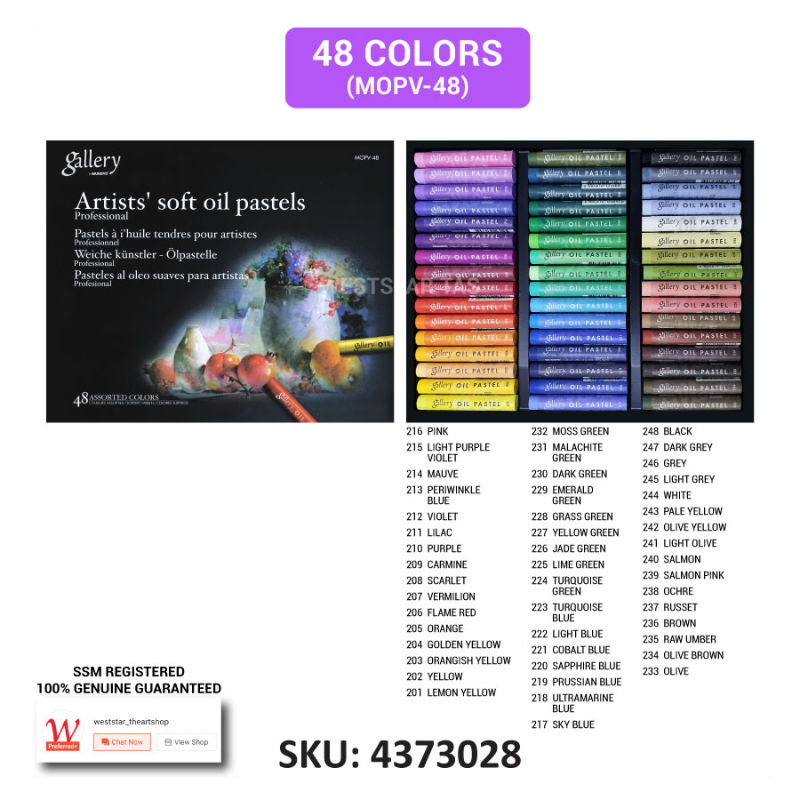 Mungyo Artists Soft Oil Pastel, Mungyo Oil Pastel 12colors, 24colors, 36colors, 48colors