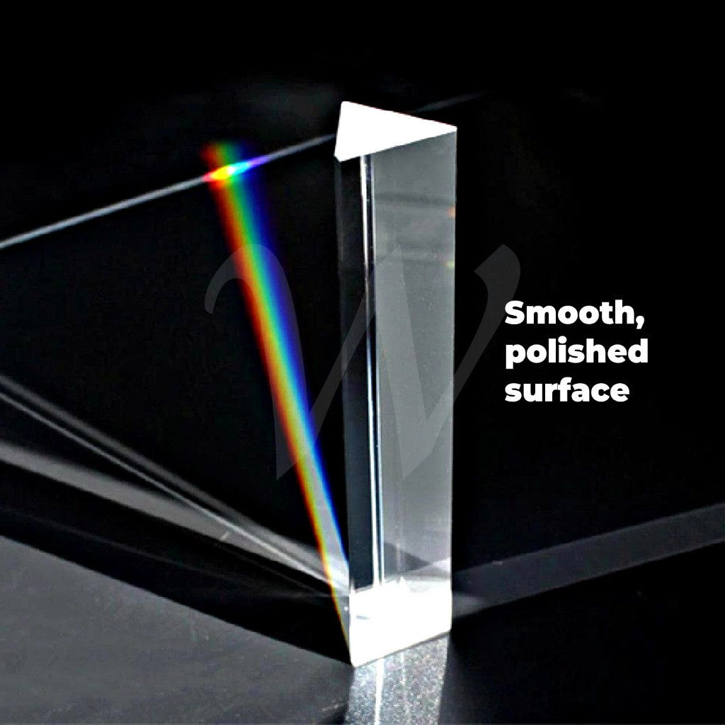 Optical Glass Prism Optical Lens Physics Science Toys - Triangular 3cm*3cm (10cm / 15cm)
