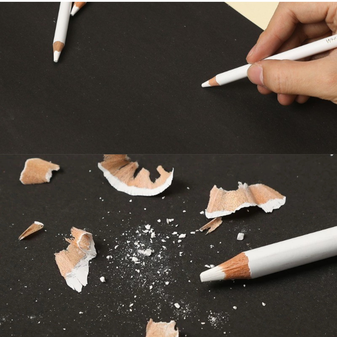 SEAMIART White Charcoal Pencil | Professional Drawing Pencil | Writing & Sketching & Drafting | Medium - 1pc