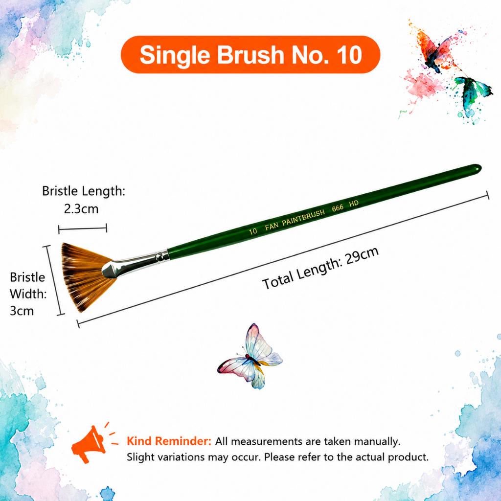Artist Nylon Fan Paint Brush SX2