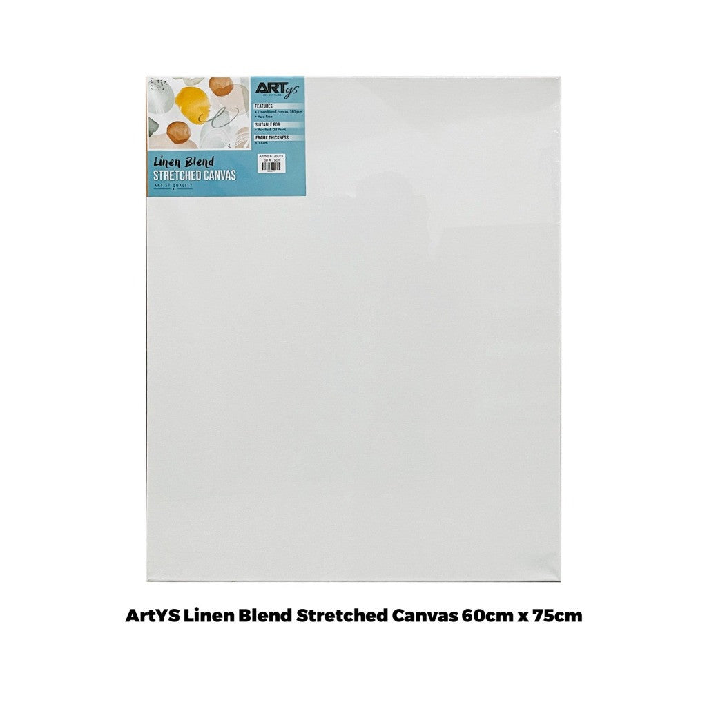 ARTYS Linen Canvas Linen Blend Stretched Canvas Linen Canvas for Acrylic Painting Oil Painting - 380g