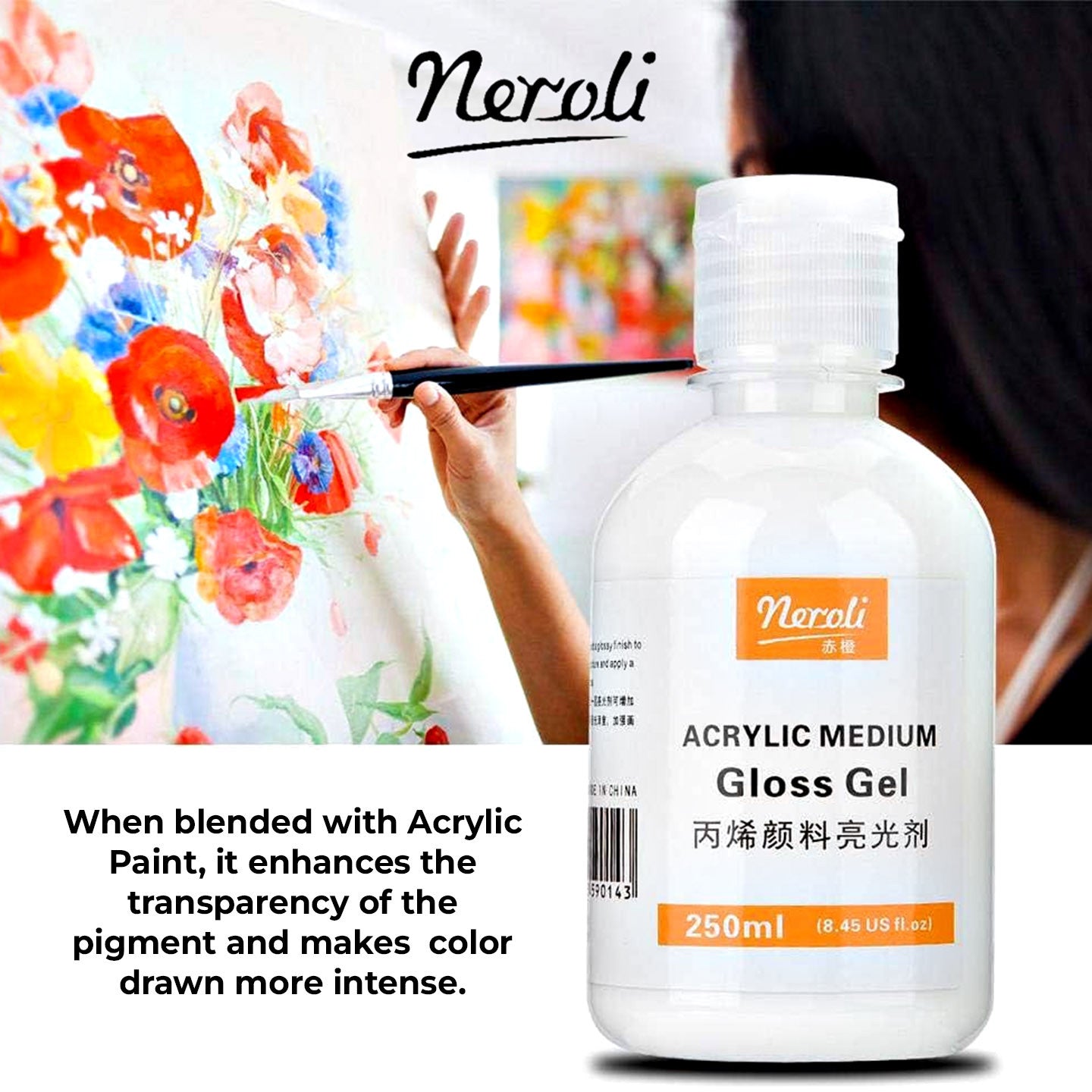 NEROLI Acrylic Gloss Gel Medium 250ml /500ml