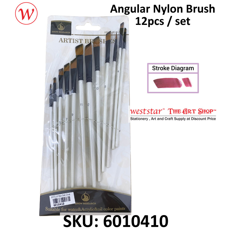 ANGULAR Nylon Assorted Brush Set | 12pcs / set