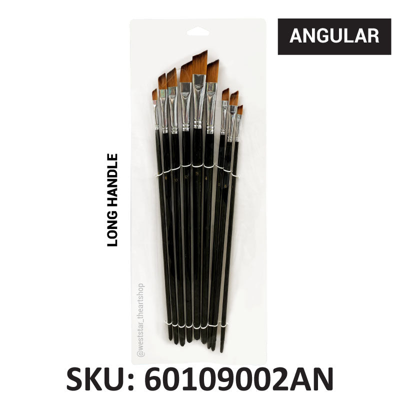 High Quality Nylon Brush Set #9002 (LONG HANDLE) | 9pcs Set