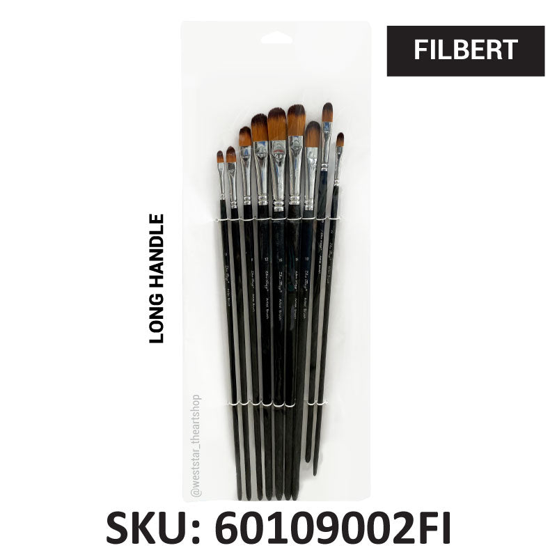 High Quality Nylon Brush Set #9002 (LONG HANDLE) | 9pcs Set