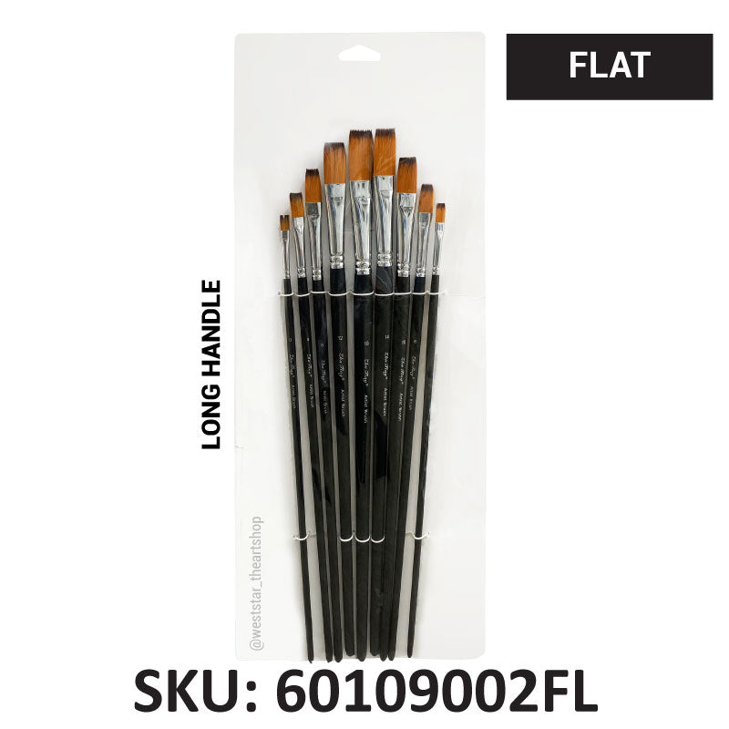 High Quality Nylon Brush Set #9002 (LONG HANDLE) | 9pcs Set