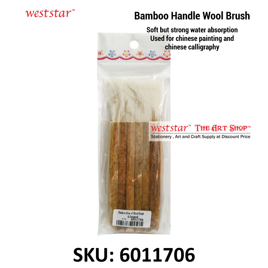 Bamboo Row of wool Brush