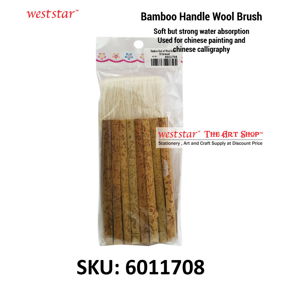 Bamboo Row of wool Brush