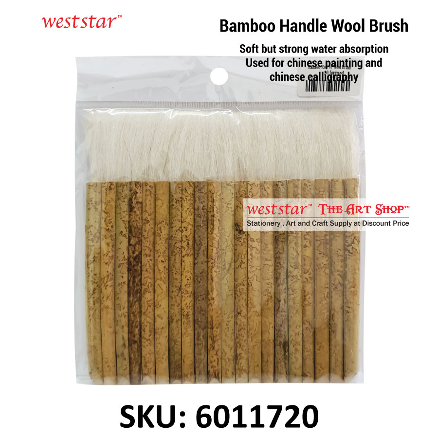 Bamboo Row of wool Brush
