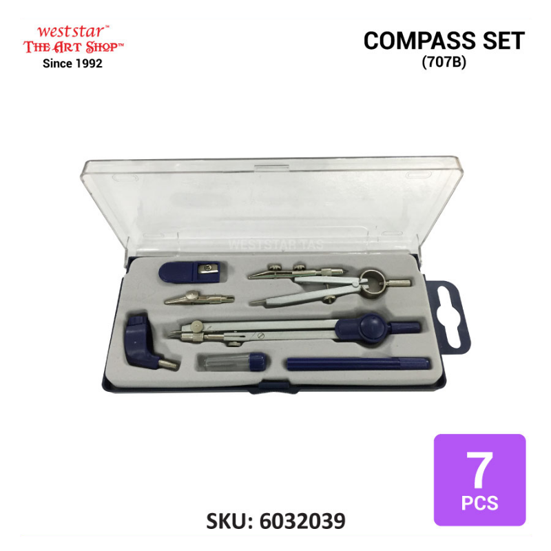 UA Studio Drafting Compass Set Math Geometry Set| 7pcs (707B)