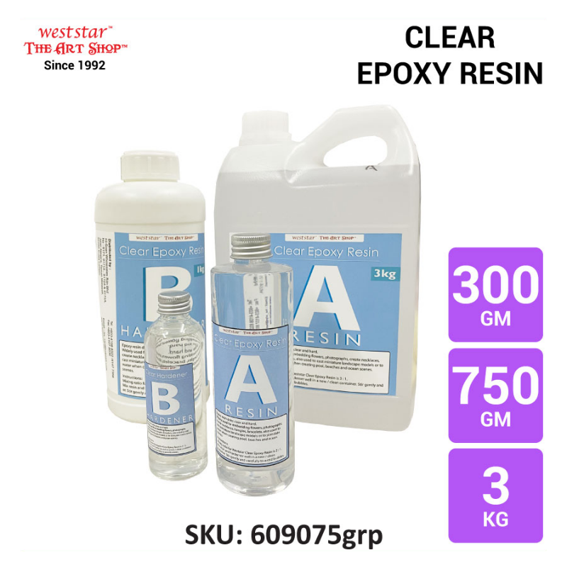 Weststar Clear Epoxy Resin (300g, 750g, 3kg)
