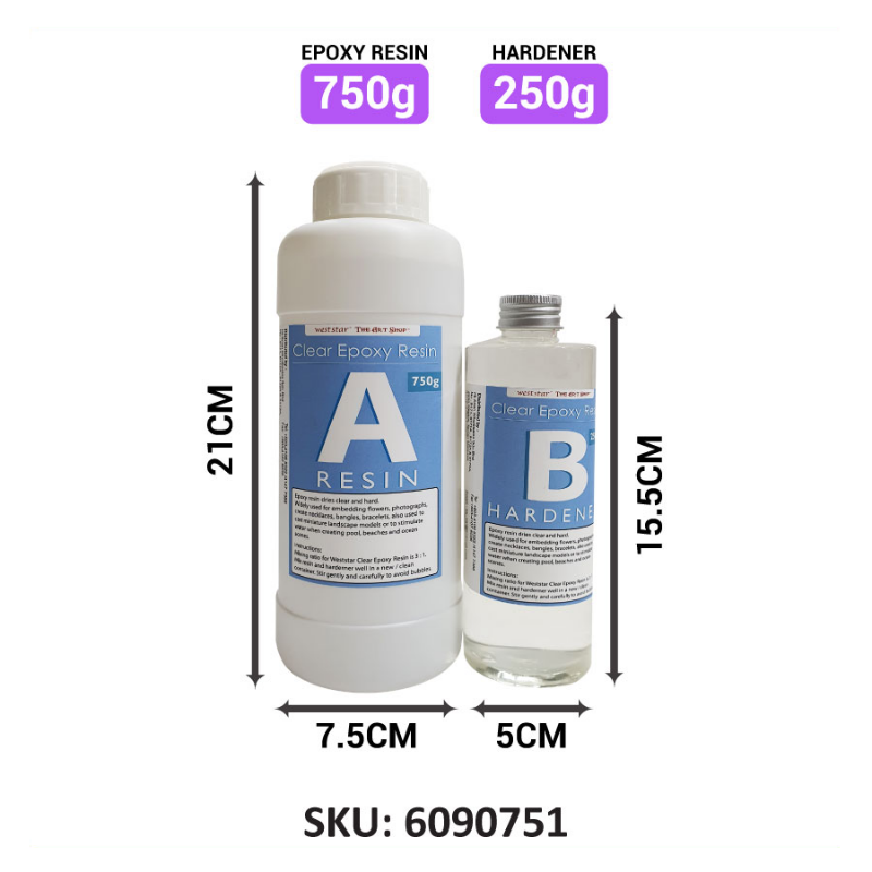 Weststar Clear Epoxy Resin (300g, 750g, 3kg)