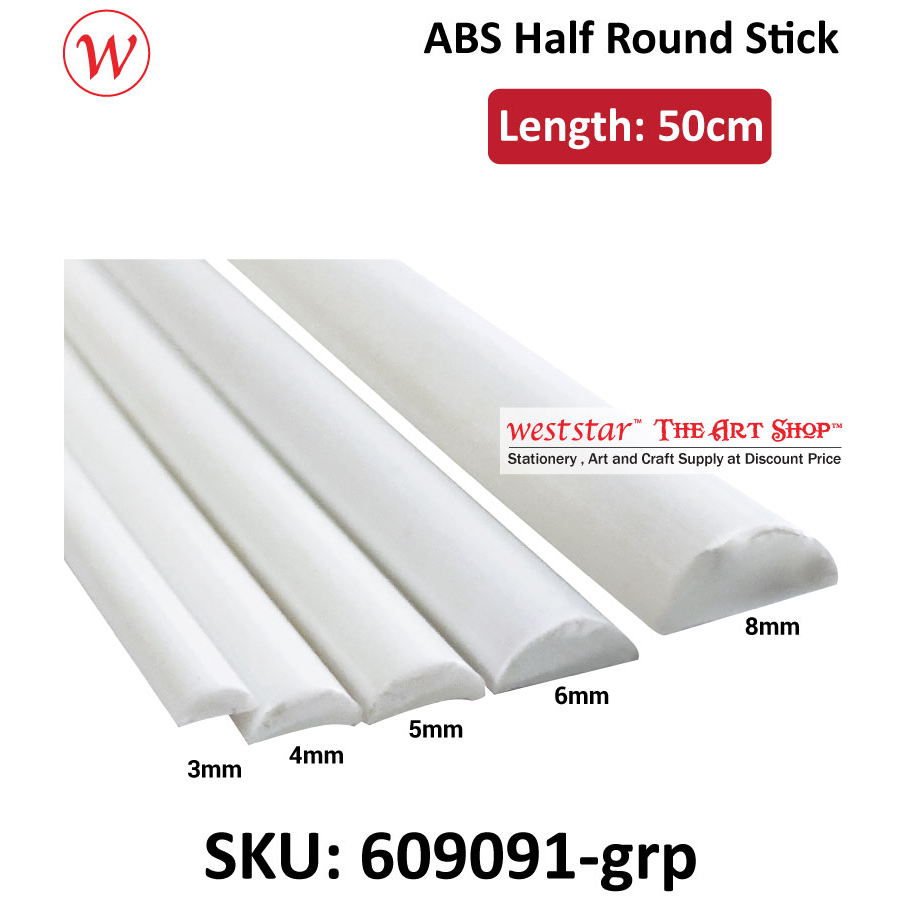 ABS Half Round Solid Stick