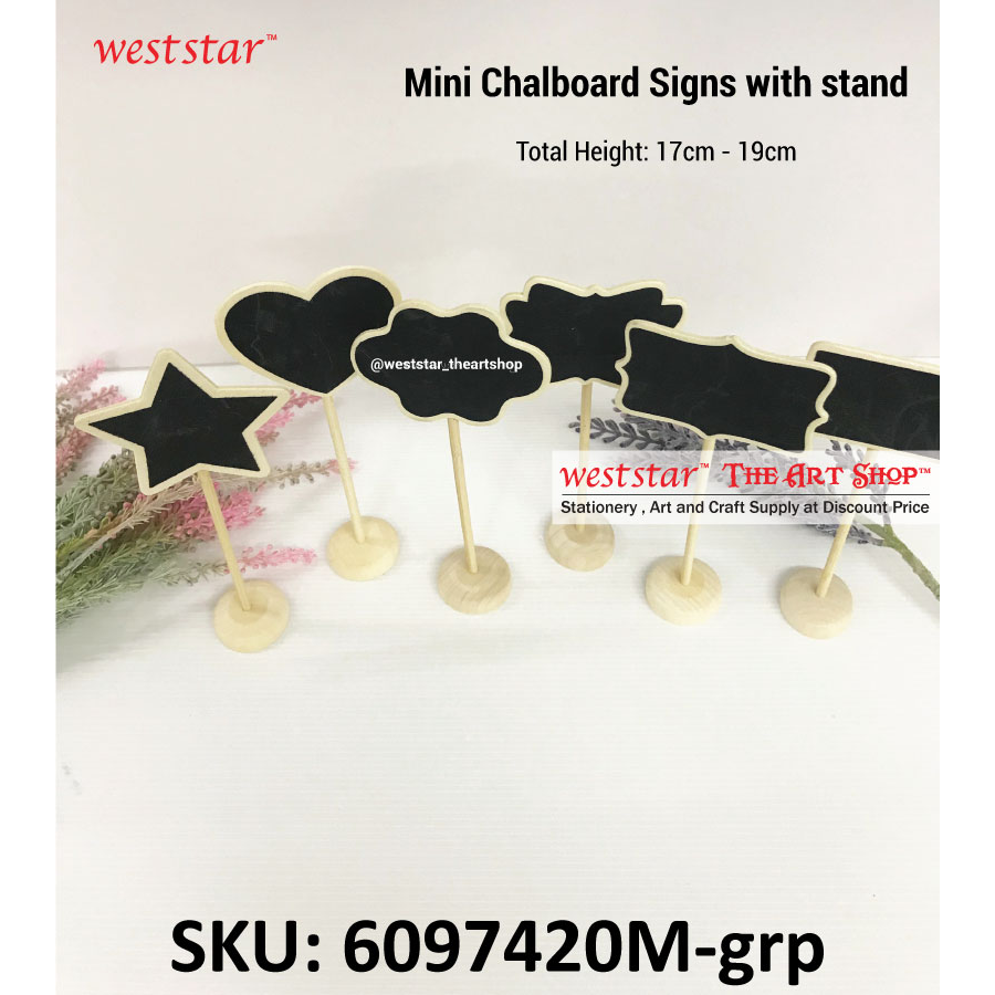 Chalk Board Table Sign - Love, Star, Rectangle, Cloud, Banner | Table sign / place card
