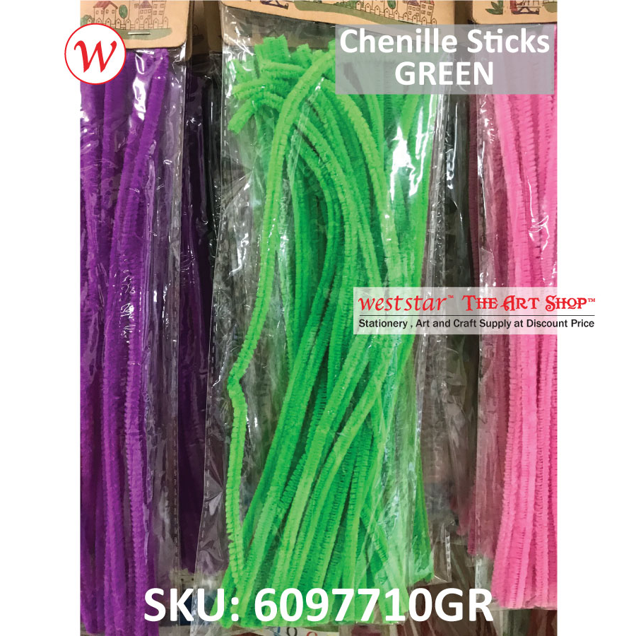 Chenille Sticks (Pipe Cleaner) 5mm x 30cm x 40pcs