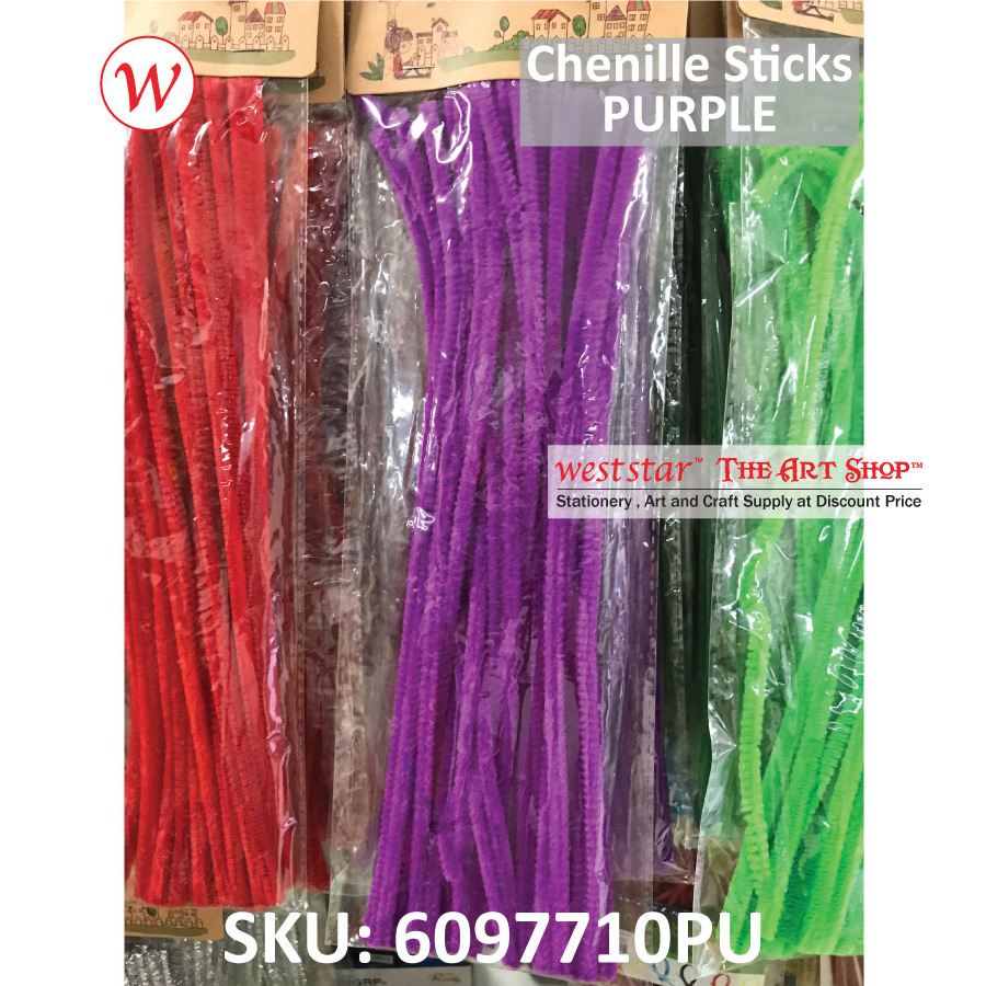Chenille Sticks (Pipe Cleaner) 5mm x 30cm x 40pcs