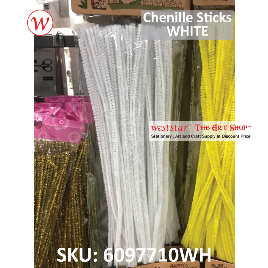 Chenille Sticks (Pipe Cleaner) 5mm x 30cm x 40pcs