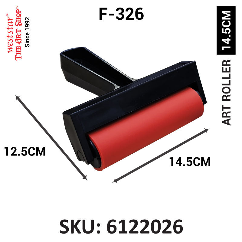 Art Roller / Rubber Brayer for Printmaking with plastic handle
