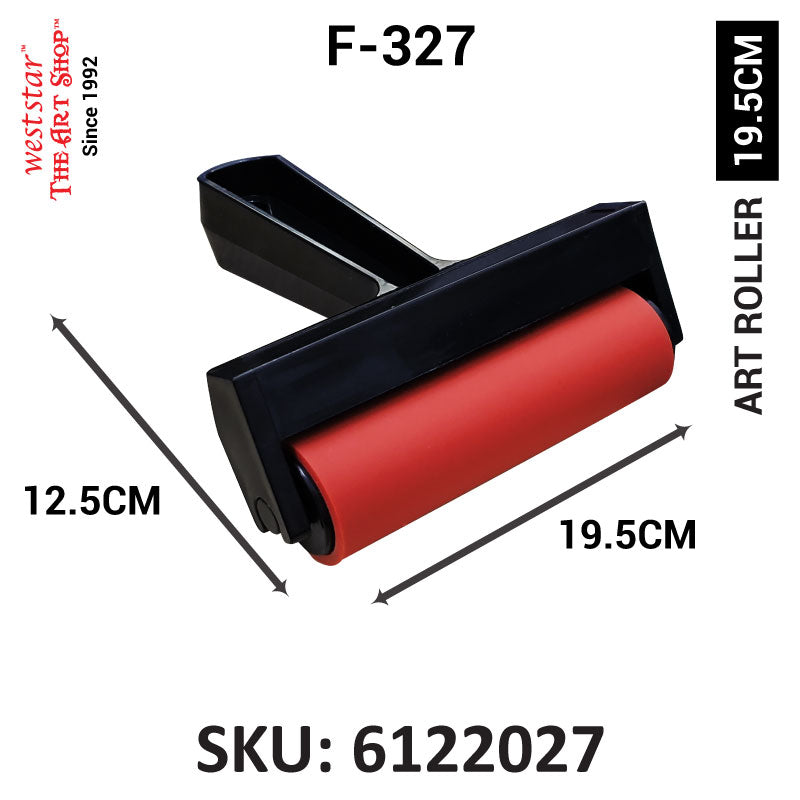 Art Roller / Rubber Brayer for Printmaking with plastic handle