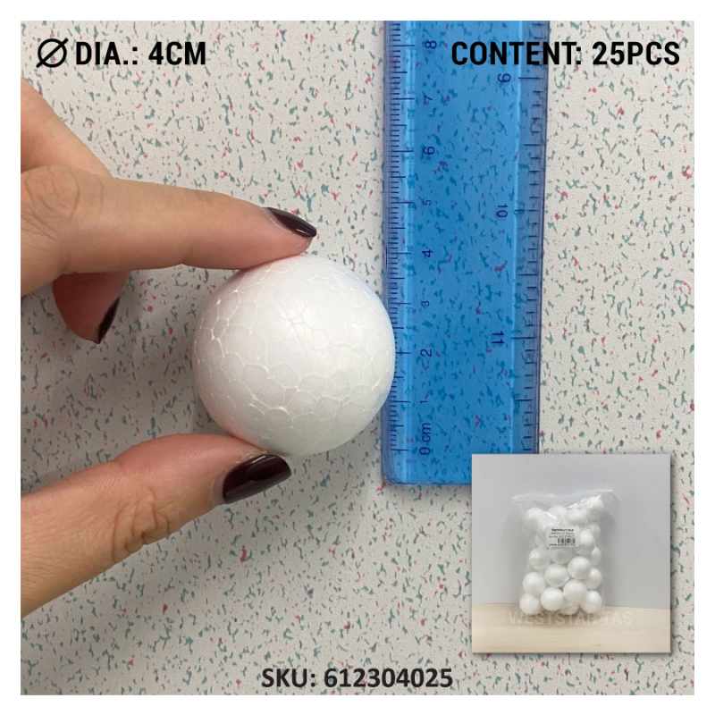 Polystrene Ball, Sphere Shape, Styrofoam Ball (5mm to 10cm)