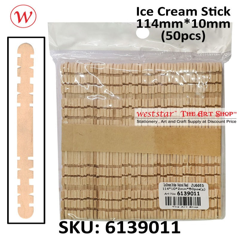 [Weststar The Art Shop] (613901-grp) Ice Cream Sticks Natural Wood Color