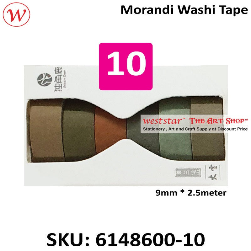 Morandi Washi Tape (Masking Tape) | 9mm x 2.5meter
