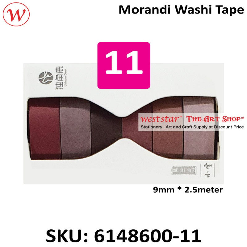 Morandi Washi Tape (Masking Tape) | 9mm x 2.5meter