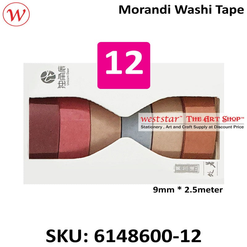Morandi Washi Tape (Masking Tape) | 9mm x 2.5meter