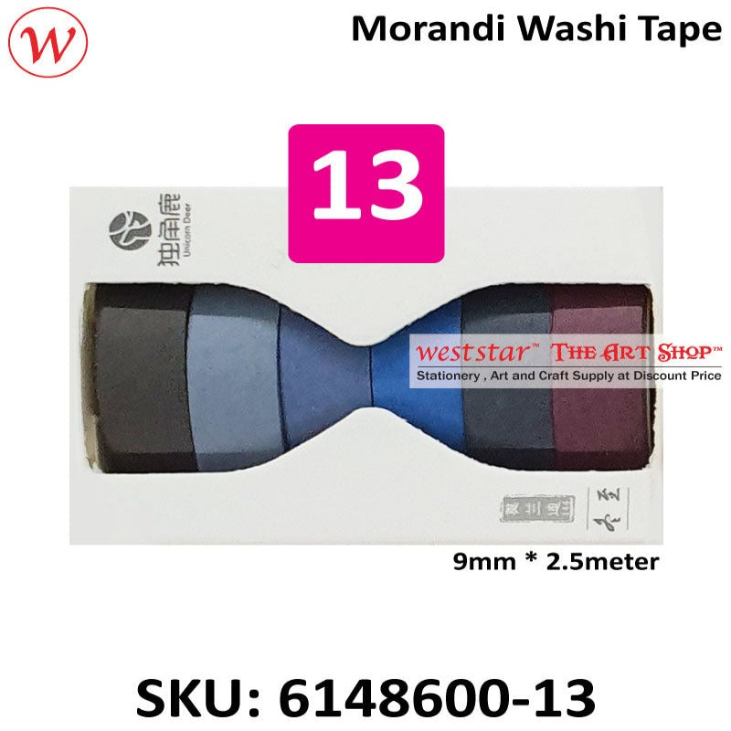 Morandi Washi Tape (Masking Tape) | 9mm x 2.5meter
