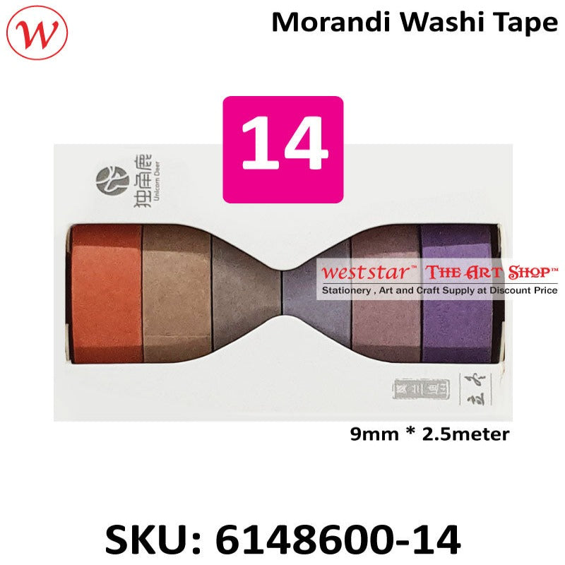 Morandi Washi Tape (Masking Tape) | 9mm x 2.5meter