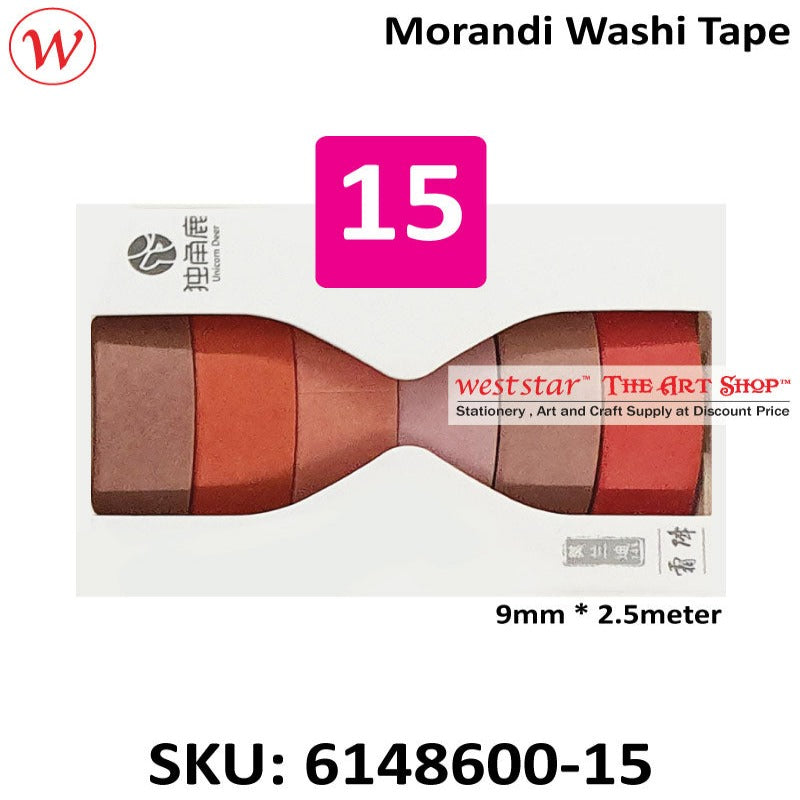 Morandi Washi Tape (Masking Tape) | 9mm x 2.5meter