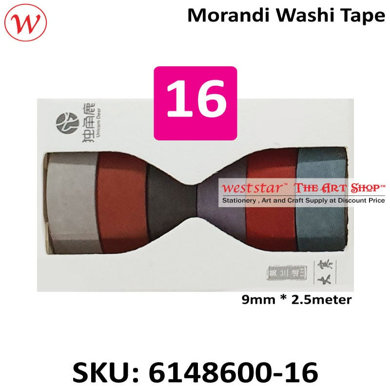 Morandi Washi Tape (Masking Tape) | 9mm x 2.5meter