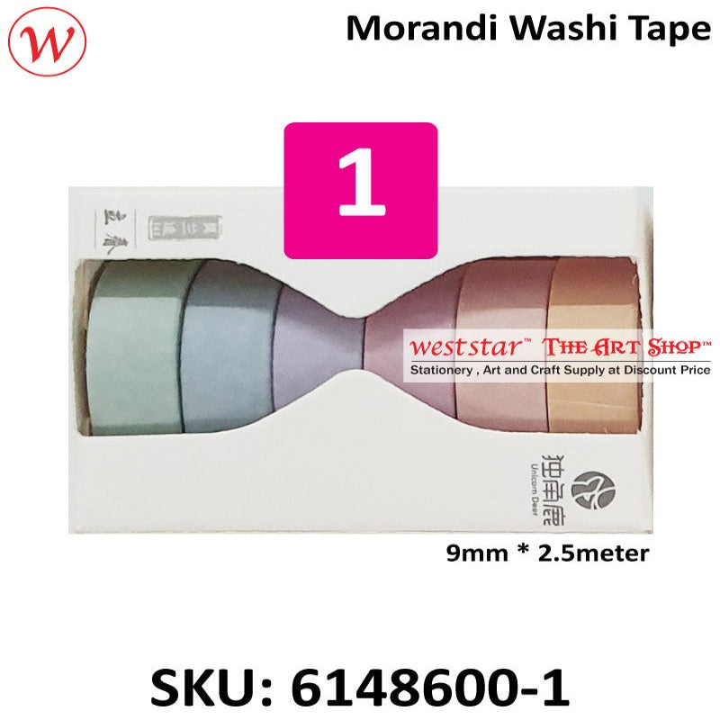 Morandi Washi Tape (Masking Tape) | 9mm x 2.5meter