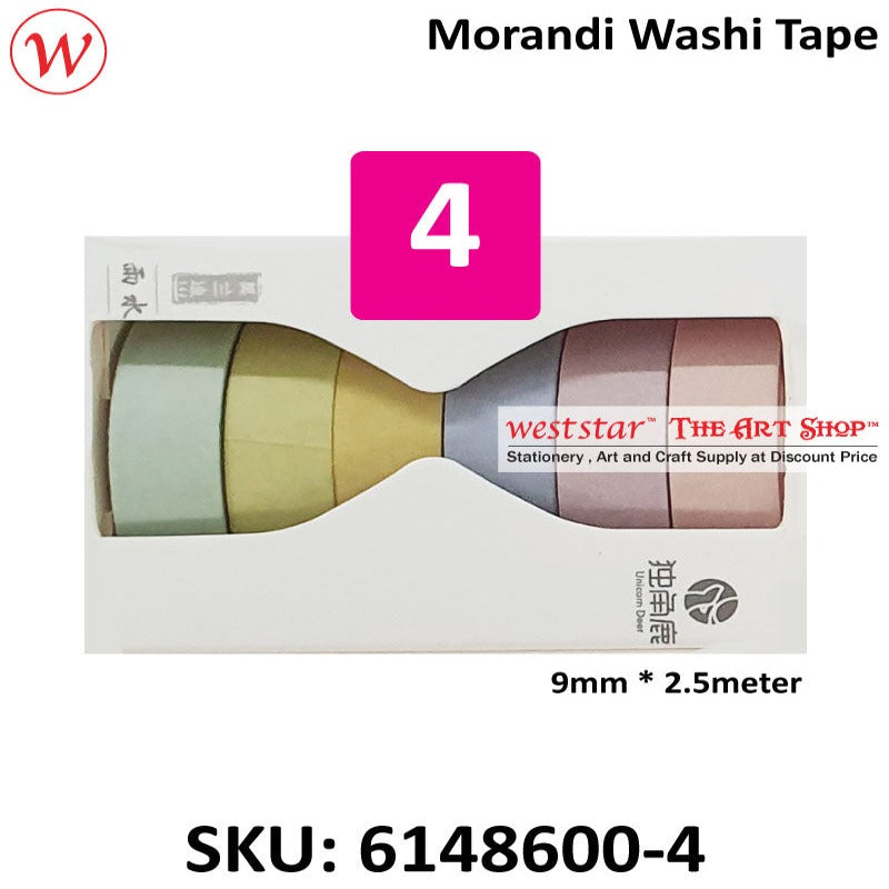 Morandi Washi Tape (Masking Tape) | 9mm x 2.5meter