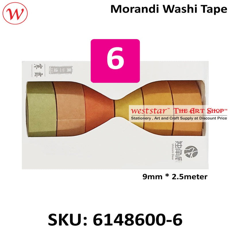 Morandi Washi Tape (Masking Tape) | 9mm x 2.5meter