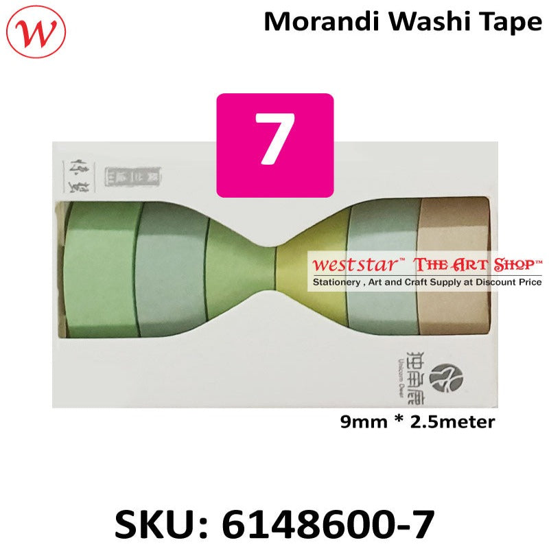 Morandi Washi Tape (Masking Tape) | 9mm x 2.5meter