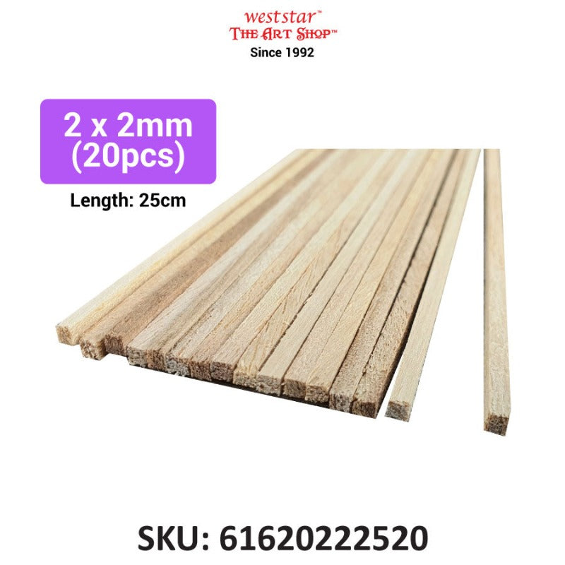 Paulownia Wood Stick , Lightweight, Strong | 25cm length