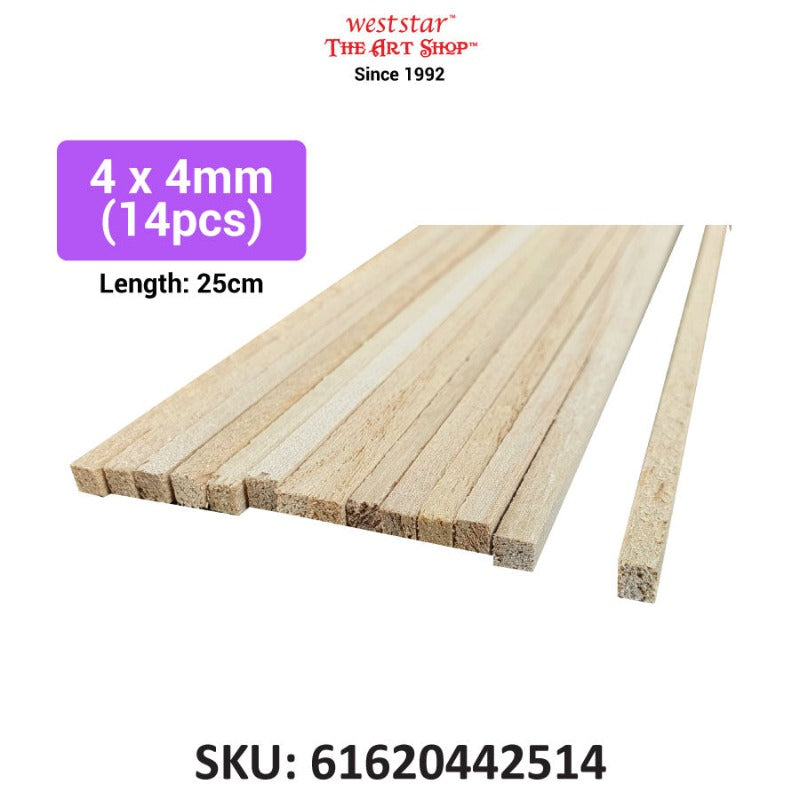 Paulownia Wood Stick , Lightweight, Strong | 25cm length