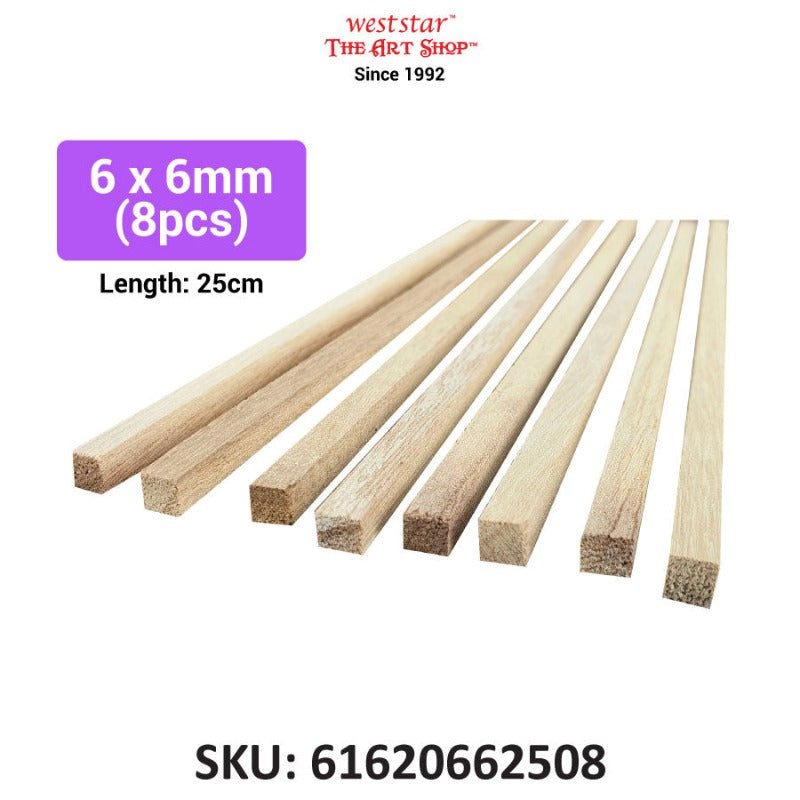 Paulownia Wood Stick , Lightweight, Strong | 25cm length